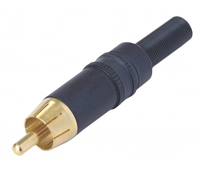 Conector phono aurit negru Neutrik Conector phono aurit negru Neutrik