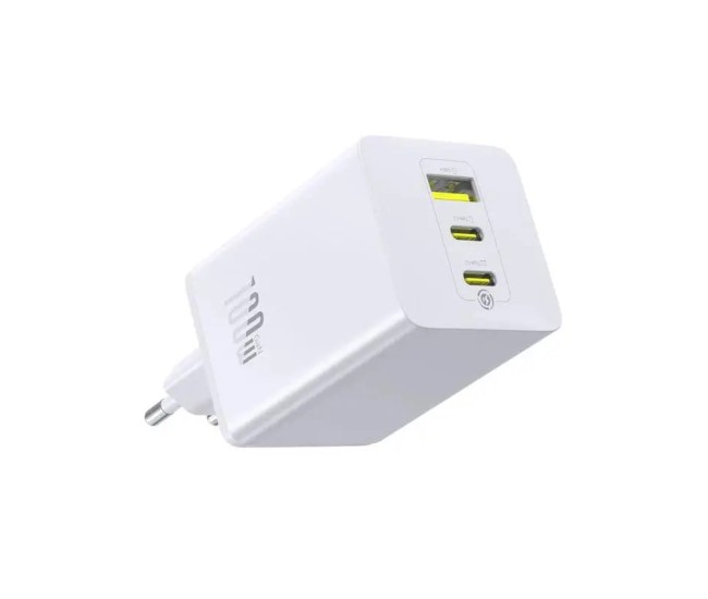 Incarcator retea Baseus EnerFill FE11 Quick Charge 100W 2x USB Type-C 1x USB alb P10182102213-00 Incarcator retea Baseus EnerFill FE11 Quick Charge 100W 2x USB Type-C 1x USB alb P10182102213-00