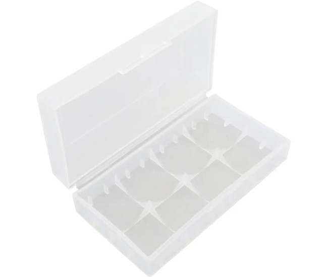 Suport carcasa pentru acumulatori 2x 18650 transparent Suport carcasa pentru acumulatori 2x 18650 transparent