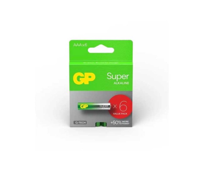 Set 6 baterii Super ALKALINE GP R3 AAA GP24A-PGB6 Set 6 baterii Super ALKALINE GP R3 AAA GP24A-PGB6