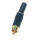 Mufa RCA tata metal aurit cu marcaj alb/negru HOME Mufa RCA tata metal aurit cu marcaj alb/negru HOME
