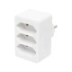 Triplu stecher distribuitor 3x Euro 1500W alb Home NV 23/WH Triplu stecher distribuitor 3x Euro 1500W alb Home NV 23/WH