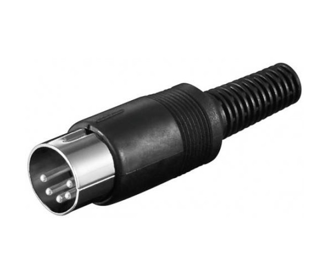 Mufa Din 5 pini tata U montabil pe cablu Goobay Mufa Din 5 pini tata U montabil pe cablu Goobay