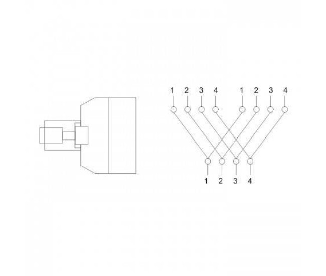 Adaptor telefonic 6P4C RJ11 tata la 2 mama Adaptor telefonic 6P4C RJ11 tata la 2 mama