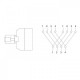 Adaptor telefonic 6P4C RJ11 tata la 2 mama Adaptor telefonic 6P4C RJ11 tata la 2 mama