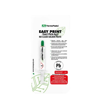 Pasta de lipit Easyprint /Sn62 Pb36 Ag2/ seringa 1.4ml TermoPasty AGT-023 Pasta de lipit Easyprint /Sn62 Pb36 Ag2/ seringa 1.4ml TermoPasty AGT-023