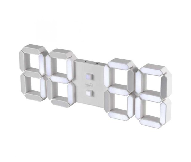 Ceas desteptator digital LED 3D alb 128mm 5V USB telecomanda Home LTC 05 Ceas desteptator digital LED 3D alb 128mm 5V USB telecomanda Home LTC 05
