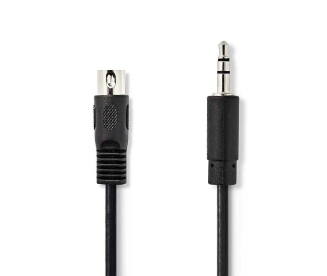 Cablu audio DIN 5pini tata - Jack 3.5 mm STEREO tata 2m Nedis CAGL20100BK20 Cablu audio DIN 5pini tata - Jack 3.5 mm STEREO tata 2m Nedis CAGL20100BK20