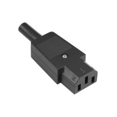 Mufa CA 10A 250VAC C13 mama tip PC cu protectie cablu montare pe fir