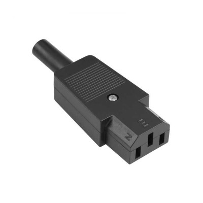 Mufa CA 10A 250VAC C13 mama tip PC cu protectie cablu montare pe fir