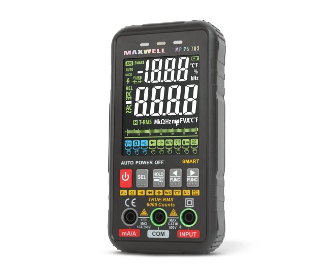 Multimetru automat MAXWELL 25703 cu afisaj color 3 4x AAA Multimetru automat MAXWELL 25703 cu afisaj color 3 4x AAA