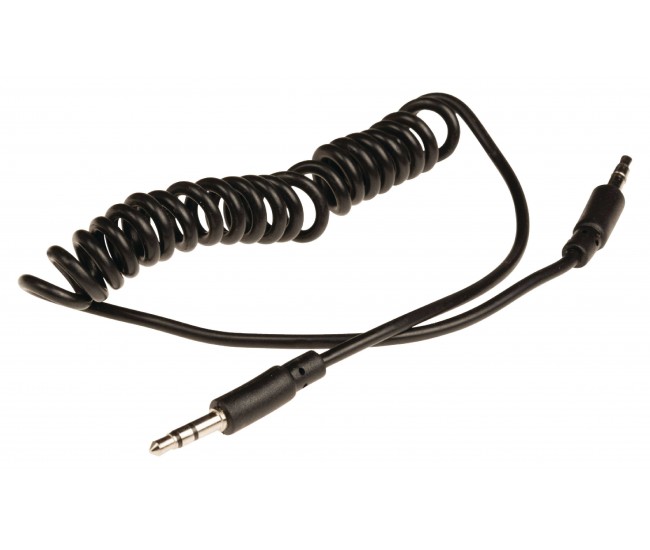 Cablu audio spiralat 3.5 mm tata - 3.5 mm tata 1m Valueline Cablu audio spiralat 3.5 mm tata - 3.5 mm tata 1m Valueline