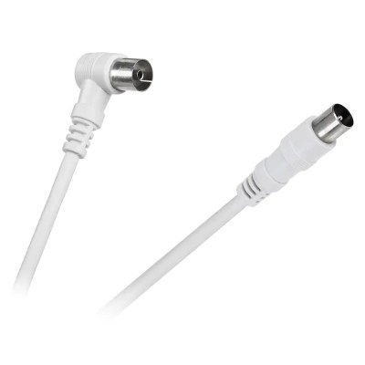 Cablu RF video alb mufa dreapta si la 90 grade 5m Cabletech KPO2740F-5 Cablu RF video alb mufa dreapta si la 90 grade 5m Cabletech KPO2740F-5