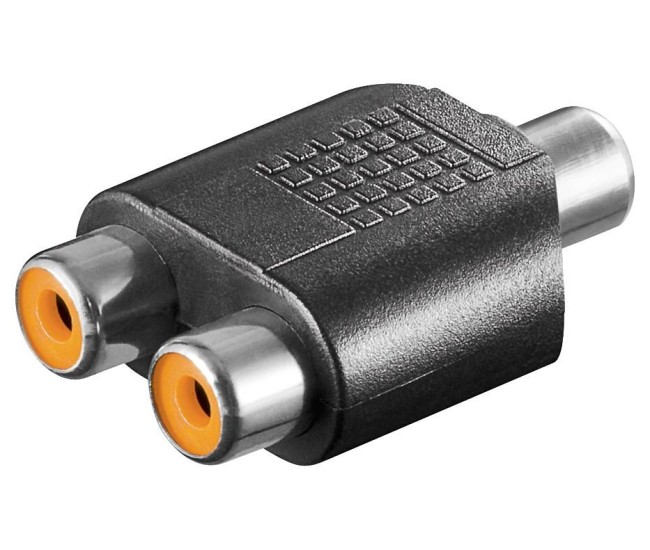 Adaptor audio RCA mama - 2x RCA mama Goobay Adaptor audio RCA mama - 2x RCA mama Goobay