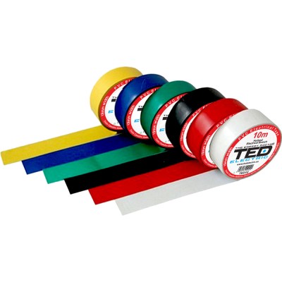Banda electroizolatoare TED 19mm x 10metri galbena