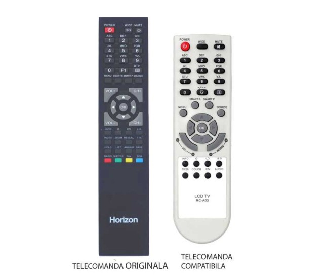Telecomanda compatibila TV HORIZON RC-A03 ER 215 MFY 205 (173-1) Telecomanda compatibila TV HORIZON RC-A03 ER 215 MFY 205 (173-1)