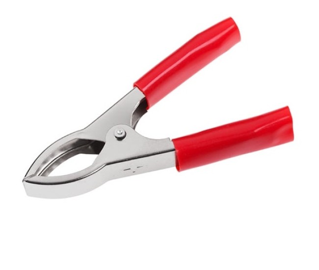 Clema crocodil rosu extra-mare 30A 75mm Clema crocodil rosu extra-mare 30A 75mm