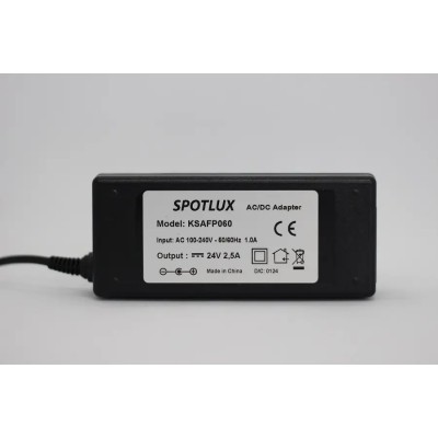 Alimentator SMPS in comutatie AC/DC 24V 2.5A 2500mA mufa 5.5x2.5mm cablu 150cm /fara cablu alimentare