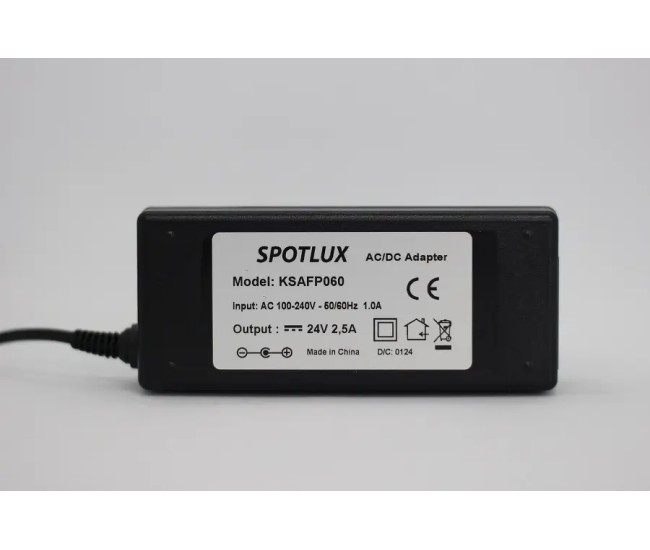 Alimentator SMPS in comutatie AC/DC 24V 2.5A 2500mA mufa 5.5x2.5mm cablu 150cm /fara cablu alimentare