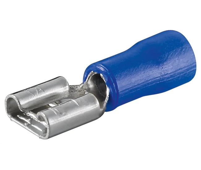 Set 20 papuci conectori mama albastru 6.4x0.8mm Goobay 17004-20