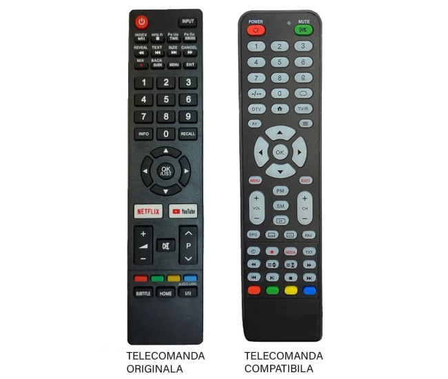 Telecomanda compatibila TV Vortex NEI Schneider 32NE4700 IR 40BF (380-E) Telecomanda compatibila TV Vortex NEI Schneider 32NE4700 IR 40BF (380-E)