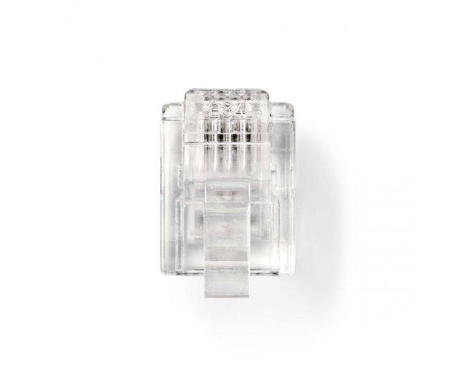 Set conectori RJ11 tata transparent 10buc NEDIS Set conectori RJ11 tata transparent 10buc NEDIS
