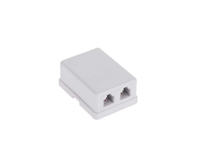 Priza 2x RJ11 telefon 6P4C dubla Cabletech Priza 2x RJ11 telefon 6P4C dubla Cabletech