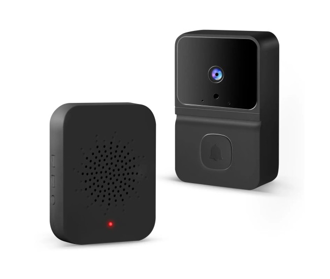 Set sonerie video /Smart /Wi-Fi /baterie /HD negru delight 55385BK Set sonerie video /Smart /Wi-Fi /baterie /HD negru delight 55385BK