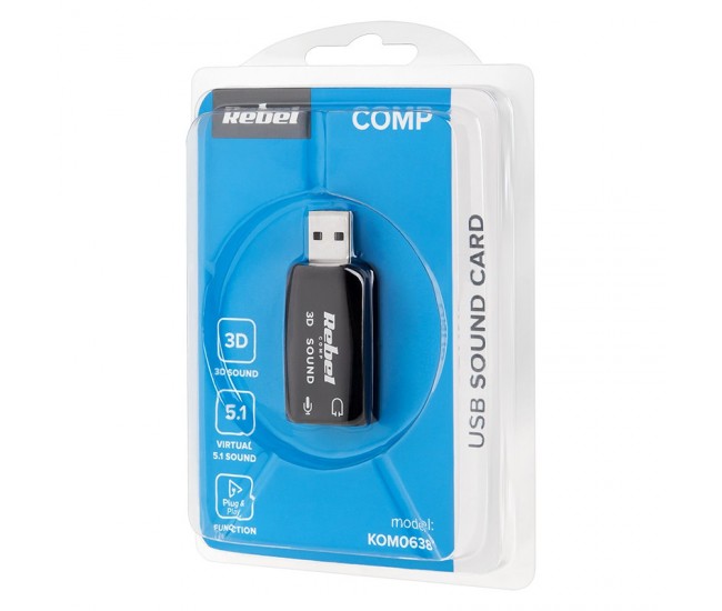 Placa de sunet Usb 5.1 Rebel Placa de sunet Usb 5.1 Rebel