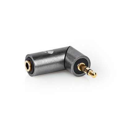 Adaptor audio stereo PROFESIONAL Jack 3.5 mm tata - Jack 3.5 mm mama 90 grade metal Fabritallic Nedis CATB22975GY Adaptor audio stereo PROFESIONAL Jack 3.5 mm tata - Jack 3.5 mm mama 90 grade metal Fabritallic Nedis CATB22975GY