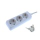 Prelungitor Well 3 prize 3m 3xG1.5mm alb 3500W 16A EXTS-3S3M-WL