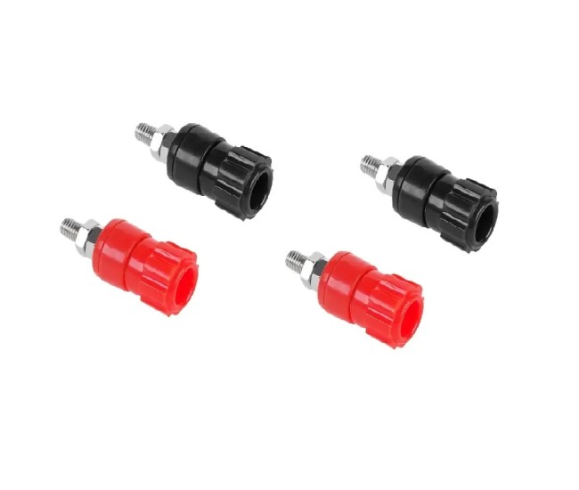 Set 4 mufe mama banana 4mm panou 16mm (2x rosu + 2x negru) Cabletech GNI0205-4