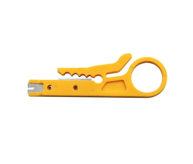 Cleste pentru dezizolat cabluri COAXIAL /UTP /FTP /SFTP galben Cleste pentru dezizolat cabluri COAXIAL /UTP /FTP /SFTP galben