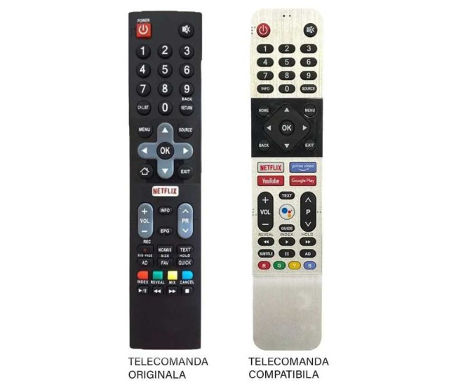 Telecomanda compatibila pentru televizor Utok U40FHD5 U43UHD1 U50UHD1 U55UHD1 ER 1292-N MFY 1282 (362-3) Telecomanda compatibila pentru televizor Utok U40FHD5 U43UHD1 U50UHD1 U55UHD1 ER 1292-N MFY 1282 (362-3)