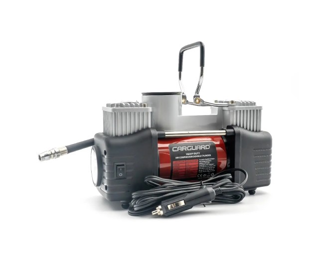 Compresor auto 12V Carguard COM002 Heavy-Duty dublu cilindru 50L/min 150PSI LED +kit reparatie anvelope Compresor auto 12V Carguard COM002 Heavy-Duty dublu cilindru 50L/min 150PSI LED +kit reparatie anvelope