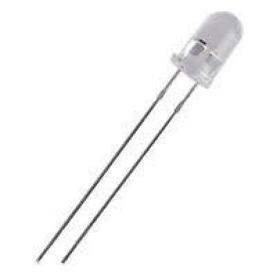 LED 3mm alb rece 12V 3000/4200mcd 30 grade Parte frontala convex OPTOSUPPLY OSW5DK3131A-12V