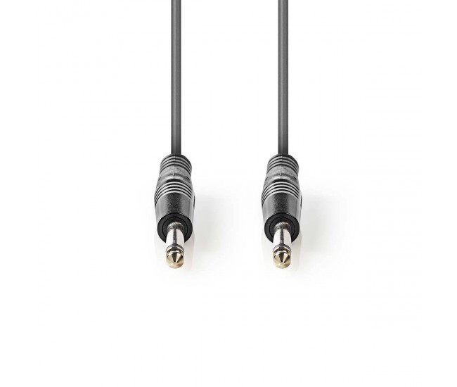 Cablu audio 3m Jack Mono 6.35 mm tata - Jack Mono 6.35 mm tata Nedis Cablu audio 3m Jack Mono 6.35 mm tata - Jack Mono 6.35 mm tata Nedis