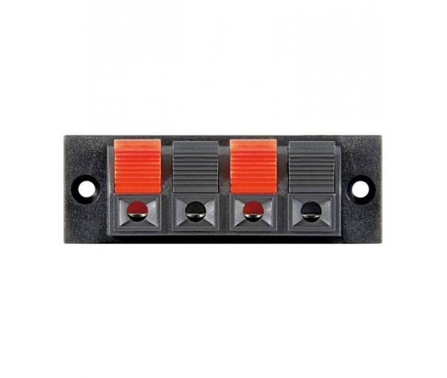 Terminal difuzor 4 poli de tip push rosu/negru panou Goobay Terminal difuzor 4 poli de tip push rosu/negru panou Goobay
