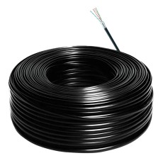 Cablu de retea exterior 20m robust Hikvision CAT5e UTP cupru 0.5mm negru DS-1LN5EO-UU/E-20