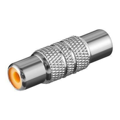 Adaptor prelungire RCA mama la mama metal Goobay