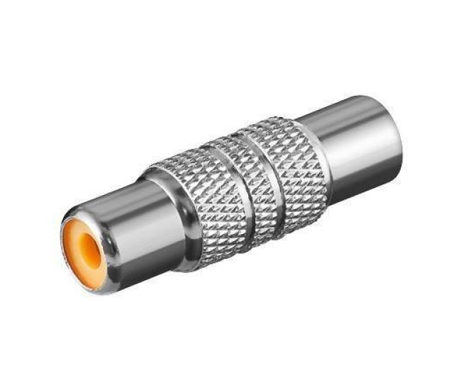Adaptor prelungire RCA mama la mama metal Goobay Adaptor prelungire RCA mama la mama metal Goobay