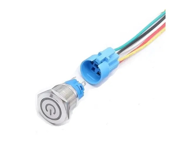 Intrerupator buton LED rosu SW 2 OFF-(ON) fara retinere metal 16mm 12-24V Intrerupator buton LED rosu SW 2 OFF-(ON) fara retinere metal 16mm 12-24V