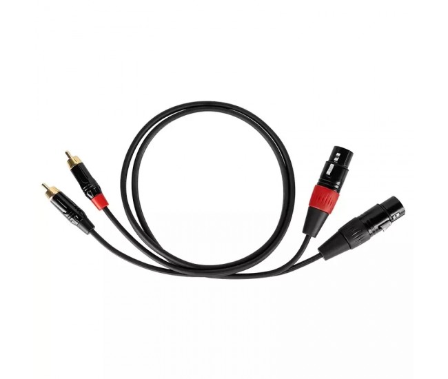 Cablu stereo XLR 3pin mama - 2x RCA tata 1m fire 2x18/0.10mm OFC +PVC +impletitura 32/0.10mm OFC KPO2930 CABLETECH Cablu stereo XLR 3pin mama - 2x RCA tata 1m fire 2x18/0.10mm OFC +PVC +impletitura 32/0.10mm OFC KPO2930 CABLETECH