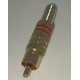 Mufa RCA tata metal inel rosu cablu 7mm Goobay
