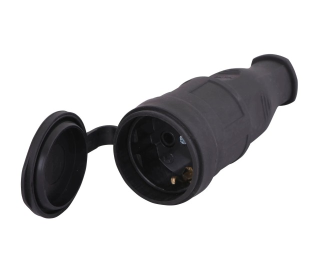 Cupla schuko cauciuc 16A 3500W IP44 Lezard 106-0400-0102 Cupla schuko cauciuc 16A 3500W IP44 Lezard 106-0400-0102