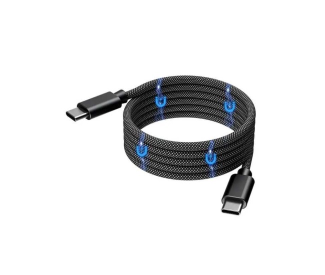 Cablu magnetic date / incarcare USB-C - USB-C Choetech XCC-1051-BK 1.8m PD3.1 240W negru Cablu magnetic date / incarcare USB-C - USB-C Choetech XCC-1051-BK 1.8m PD3.1 240W negru