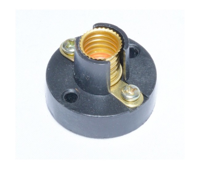 Soclu bec E10 contacte cu surub negru 9082