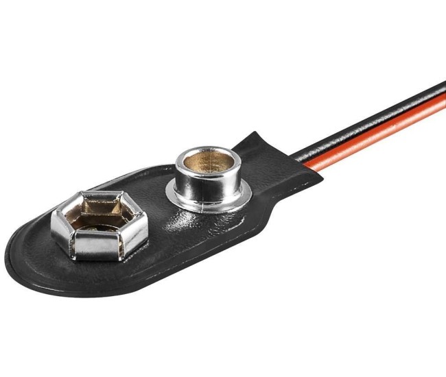 Cablu alimentare baterie 9V pe fir Goobay