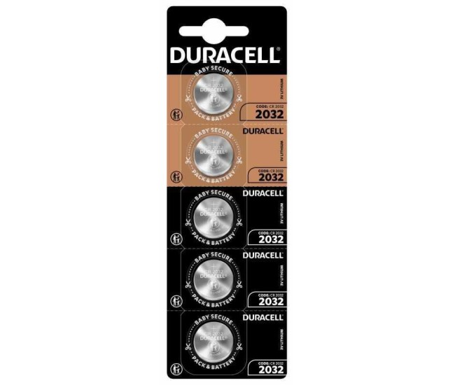 Set baterii buton litiu Duracell CR2032 3V 5buc blister