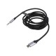 Cablu Jack 3.5mm 3pin mufa tata - USB type C mufa tata nichelat 1.5m negru VENTION BGKHG Cablu Jack 3.5mm 3pin mufa tata - USB type C mufa tata nichelat 1.5m negru VENTION BGKHG